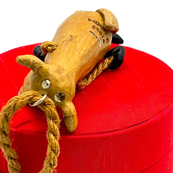 Vintage Bert Anderson Wooden Carved Reindeer Christmas Ornament 2003 - Picture 7 of 11